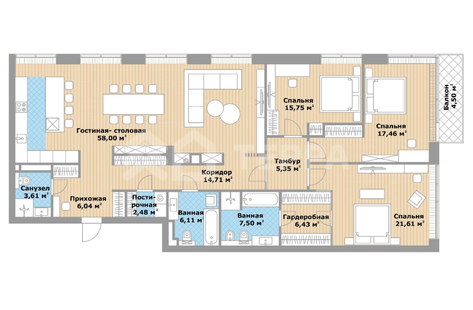 Объект ID 18052 - Квартира